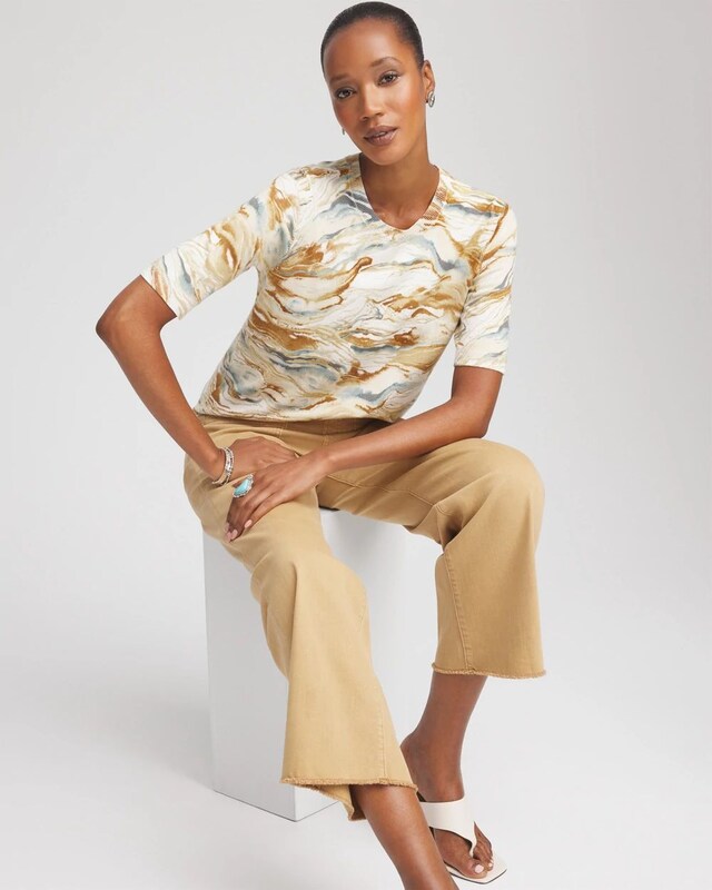 Printed Crewneck Sweater - image 2